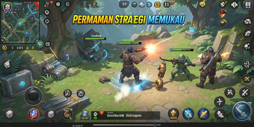 Tampilan menarik dari gameplay strategis 5RT.