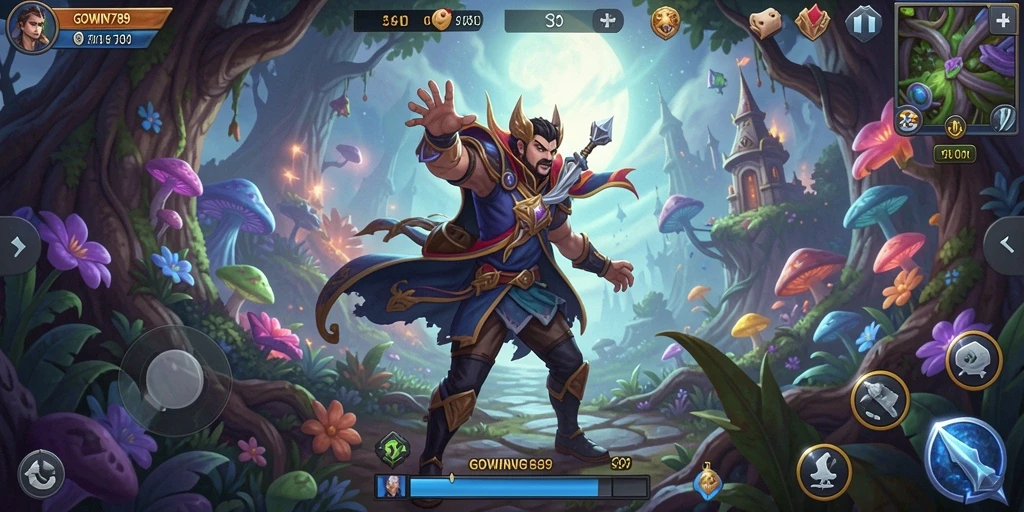 Tampilan gameplay GOWIN789 yang menampilkan petualangan seru di dunia fantasi.