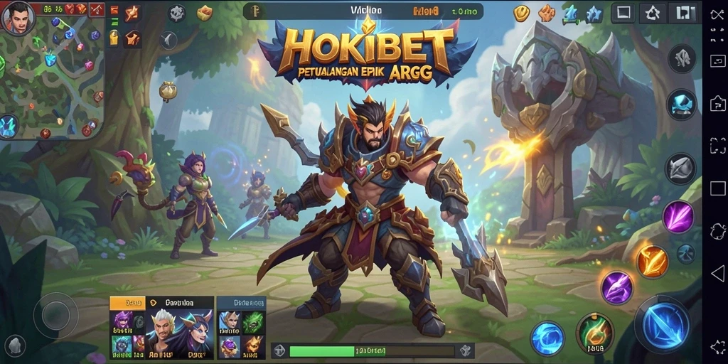 Gameplay seru HOKIBET dengan karakter dan monster yang beragam.