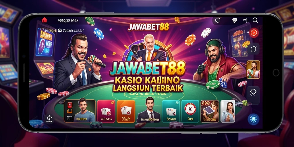Tampilan mendebarkan dari gameplay Live Casino JAWABET88.