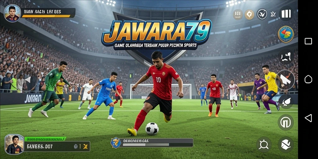 Tampilan gameplay mendebarkan dalam JAWARA79 dengan aksi olahraga menarik.
