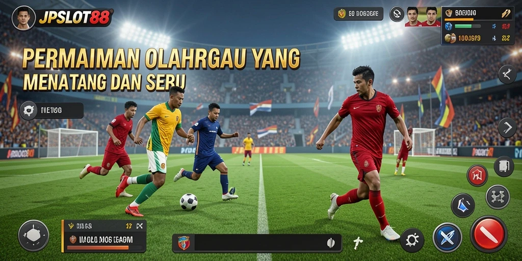 Screenshot gameplay JPSLOT88 menampilkan aksi mendebarkan dalam olahraga.