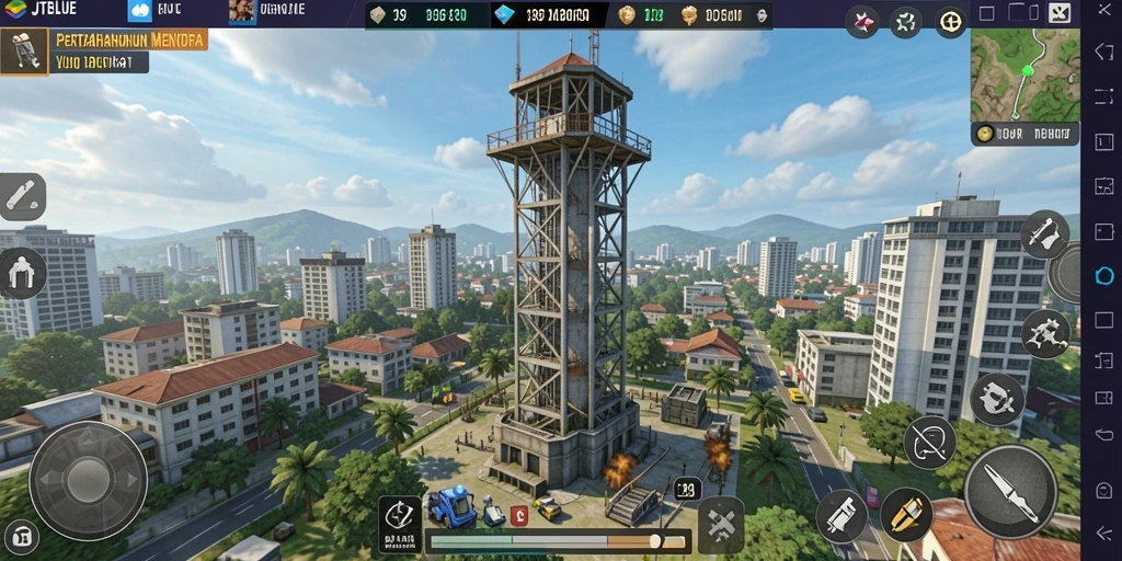 Tangkapan layar JTBLUE menampilkan aksi pertahanan menara yang mendebarkan.