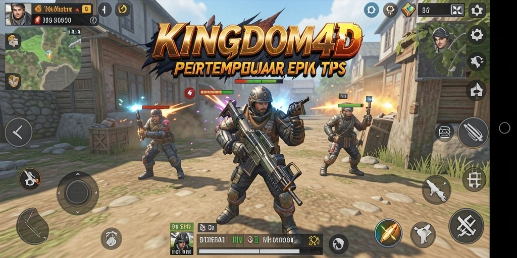 Tangkapan layar KINGDOM4D menampilkan adegan pertempuran seru dan grafis menakjubkan.