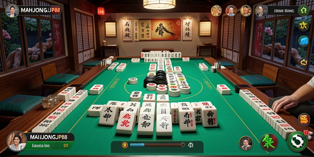 Tampilan gameplay <strong>MAHJONGJP88</strong> yang menarik dan menenangkan.