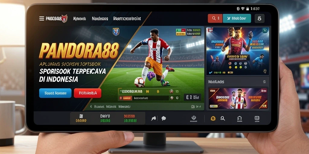 Tampilan utama PANDORA88 dengan fitur taruhan olahraga yang menarik.
