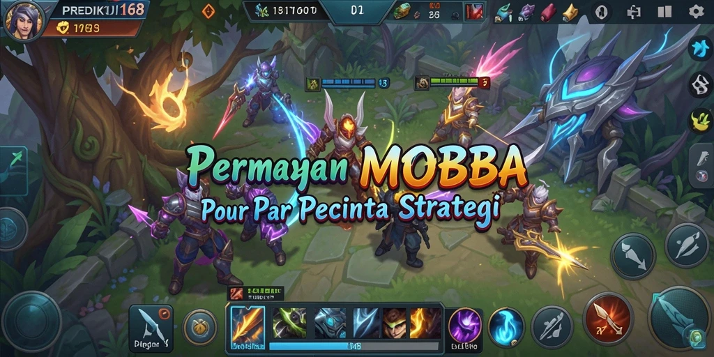 Screenshot gameplay PREDIKSI168 yang menampilkan aksi pertarungan tim.