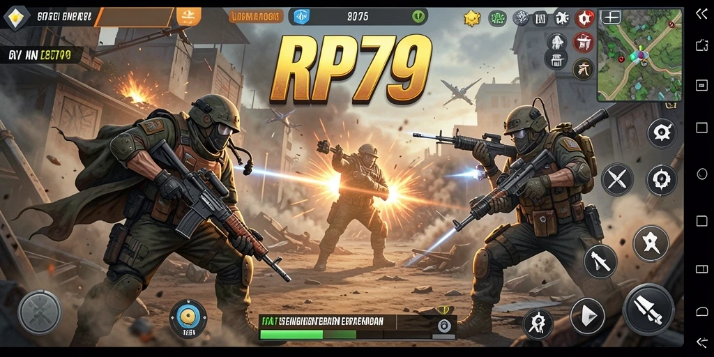 Tampilan gameplay menarik dari RP79 dalam pertempuran strategi.