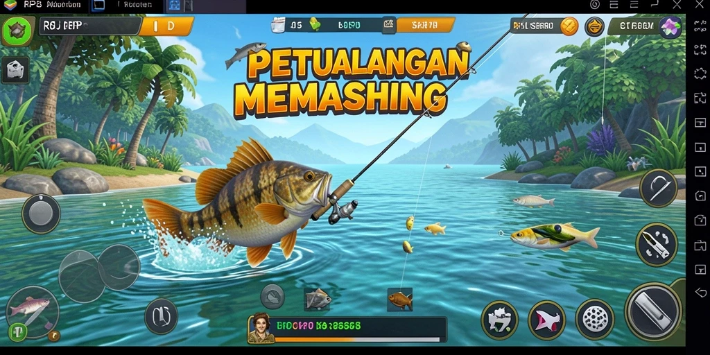 Tangkapan ikan yang beragam dalam gameplay RP8.