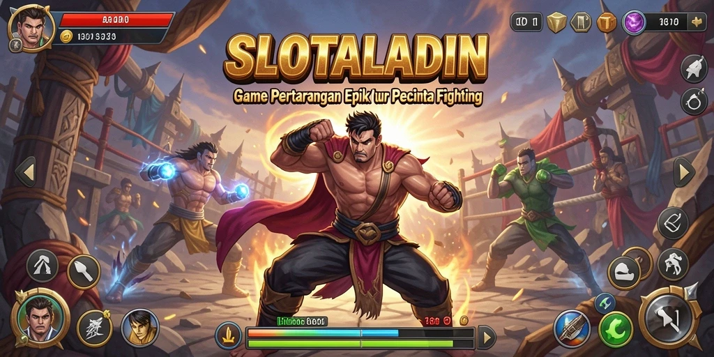 Screenshot menampilkan pertarungan intens dan grafis karakter yang memukau.