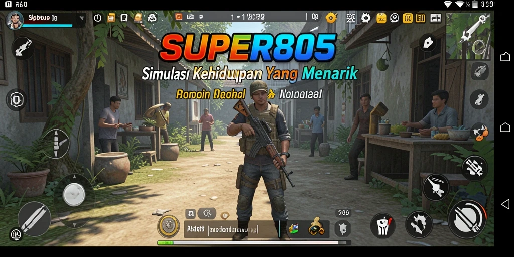 Screenshot SUPER805 menunjukkan gameplay interaktif yang menarik.