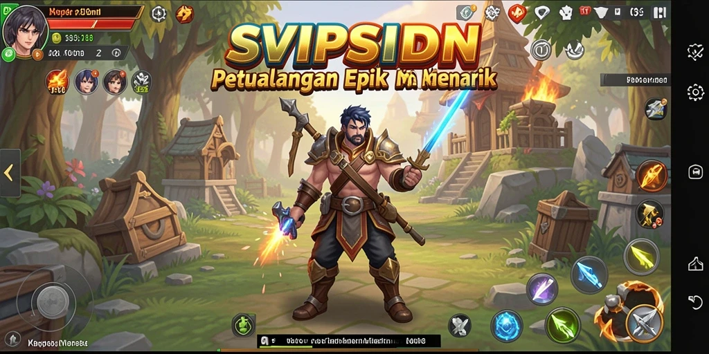 Screenshot menampilkan aksi seru dalam gameplay RPG SVIPSIDN.