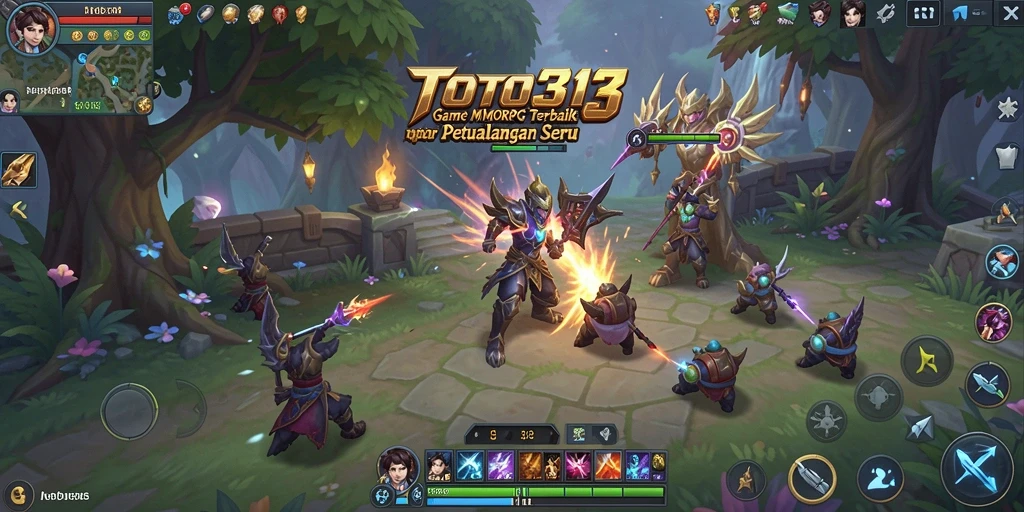 Screenshot TOTO313 menampilkan aksi pertempuran mendebarkan di dunia MMORPG.